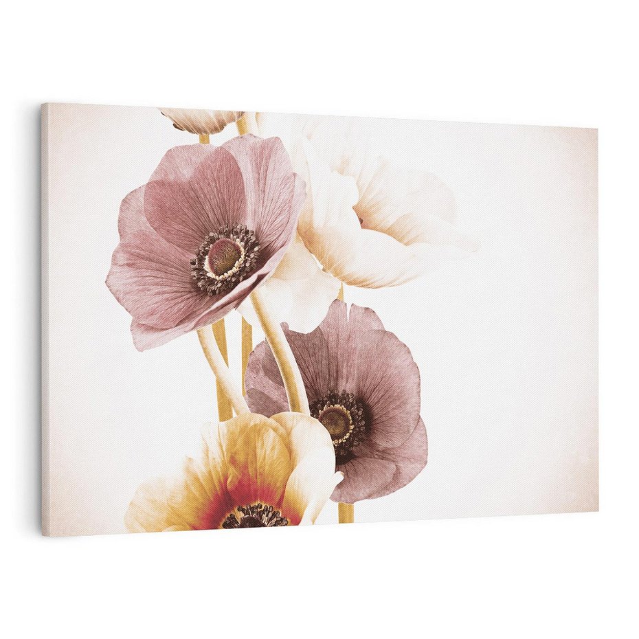 Obraz na płótnie 120x80 - Eksplozja kolorów - akwarela, maki