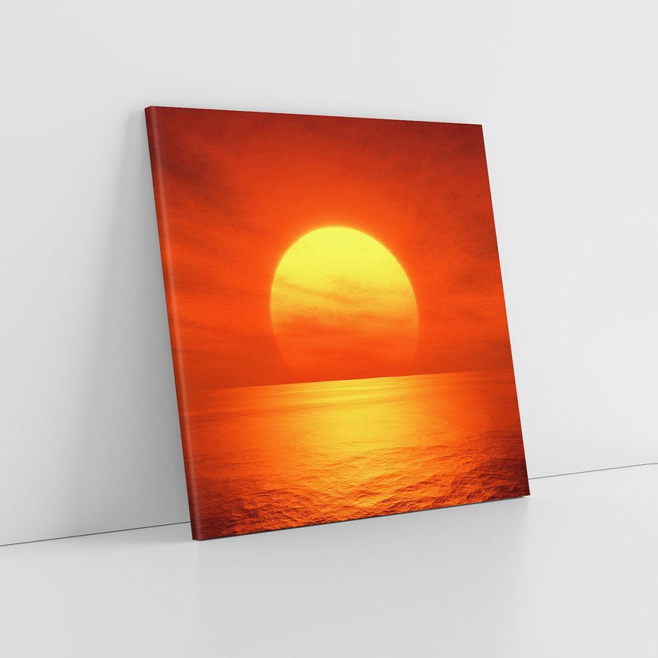 Obraz na płótnie 80x80 - Słońce nad morzem - słońce, morze