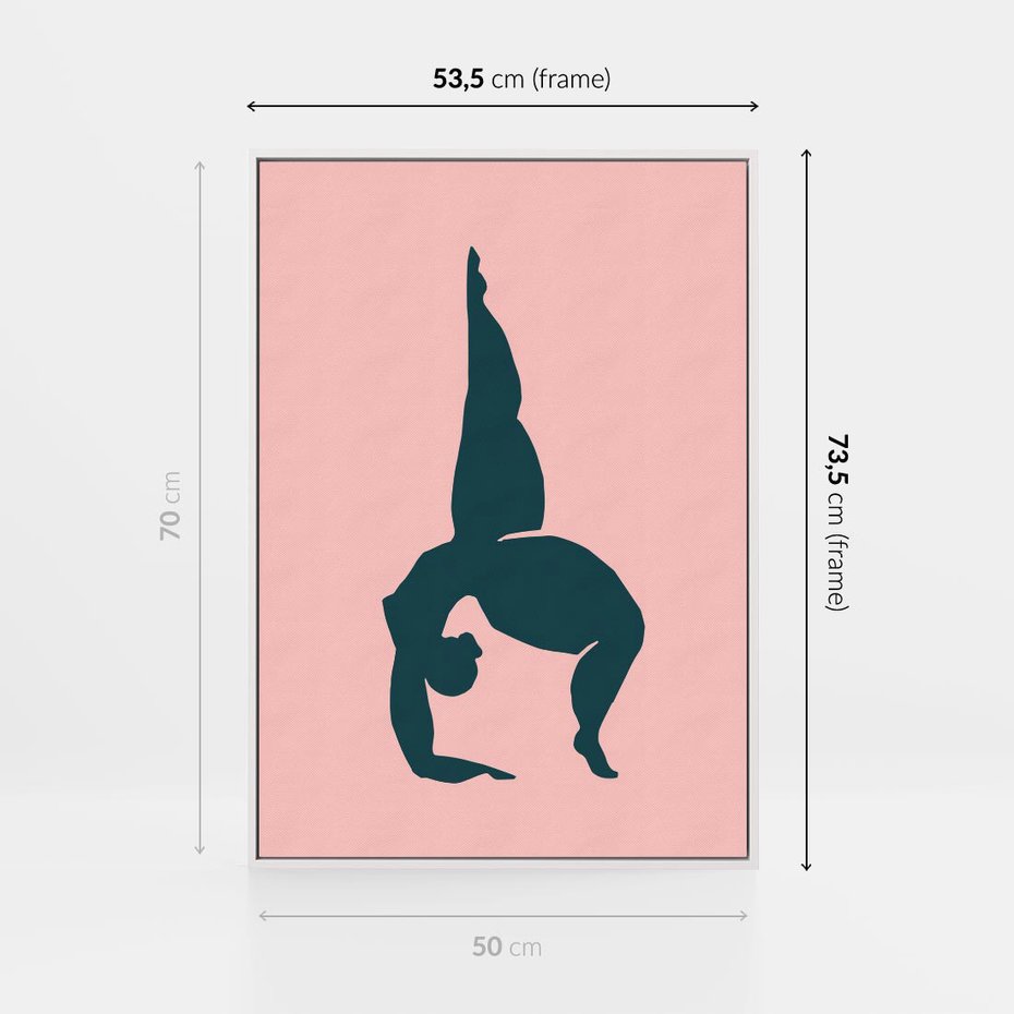 Obraz w ramie 50x70 - Zaklęte Wzory - abstrakcja, kobieca sylwetka - rama biała