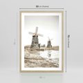 Plakat w ramie 50x70 - Wiejskie Młyny: Rustykalna Fotografia - młyny, rustykalna fotografia - rama drewno
