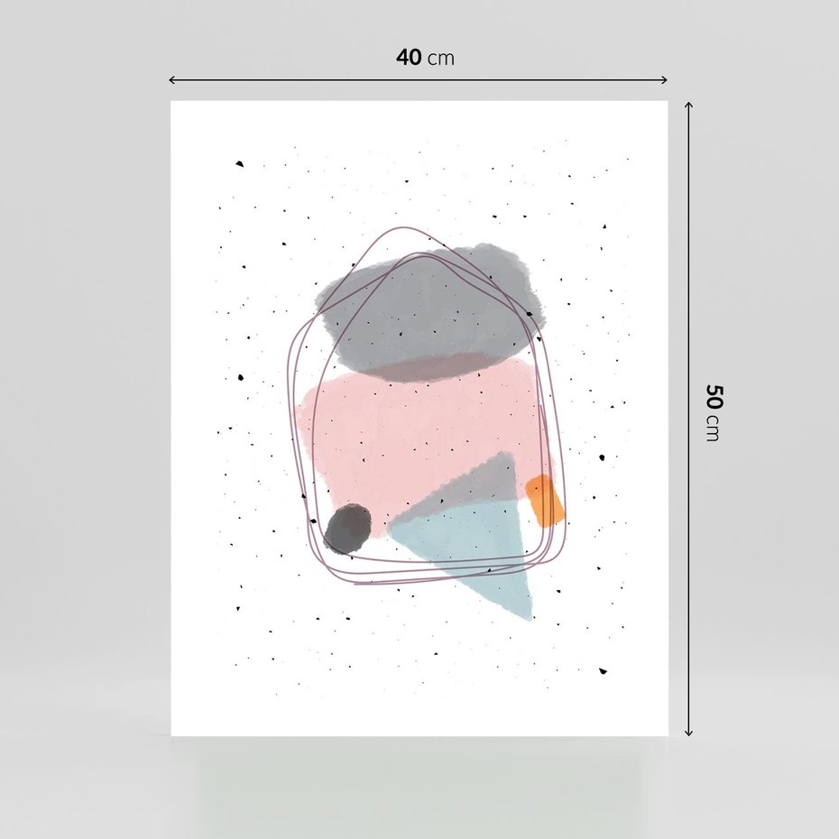 Plakat bez ramy 40x50 - Migotliwa Opowieść - abstrakcyjna kompozycja, jak ręcznie malowana