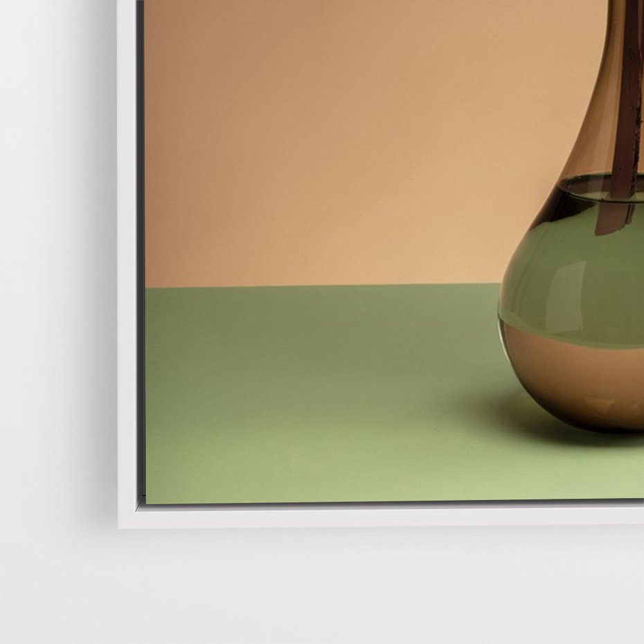 Obraz w ramie 50x70 - Wyjątkowy monstera - monstera, liść - rama biała