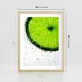 Plakat w ramie 30x40 - Świeżość i kwasowość limonki - limnka, owoce - rama drewno