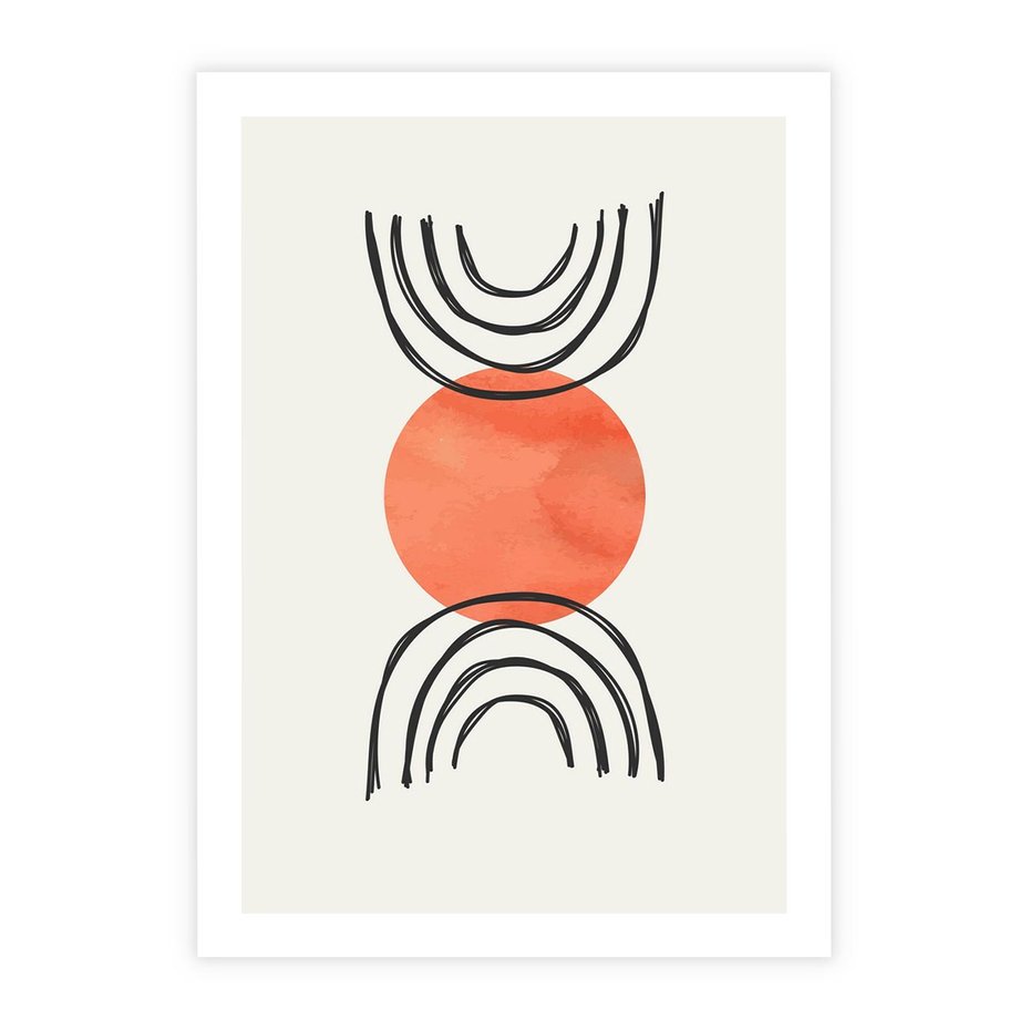 Plakat bez ramy 30x40 - Lustrzane Widzenie - koło, boho styl