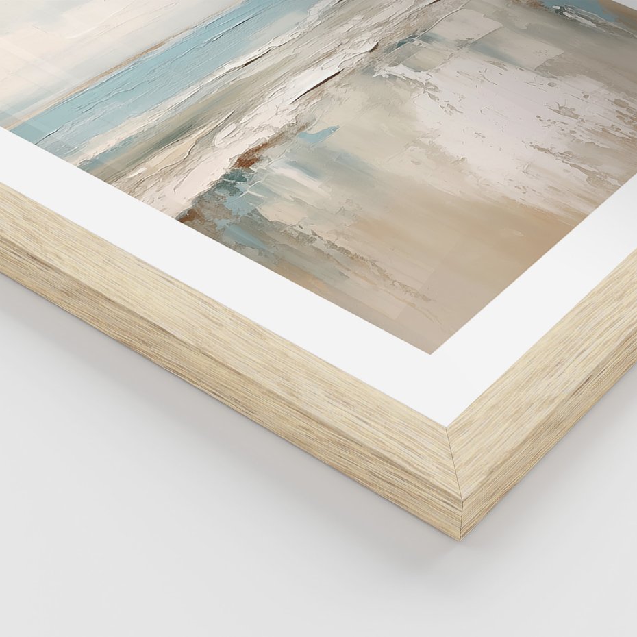 Zestaw obrazy w ramie 30x40 galeria - morze, niebo, akwarela, plaża - rama drewno