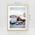 Plakat w ramie 40x50 - Zimowa Idylla w Górach - zima w górach, ośnieżone góry - rama drewno