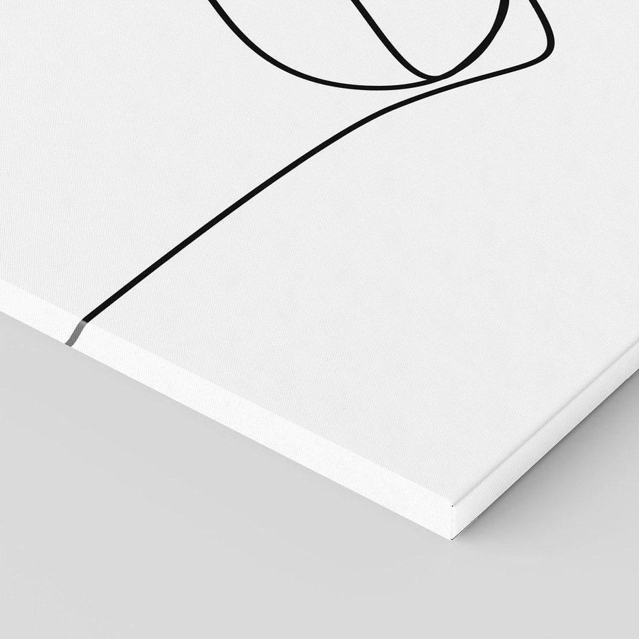 Obraz na płótnie 70x100 - Linie Wewnętrznej Refleksji - line art, szkic