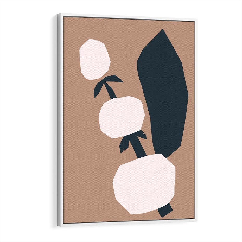 Obraz w ramie 80x120 - Harmonia Boho Ducha - abstrakcyjny obraz, plakat - rama biała