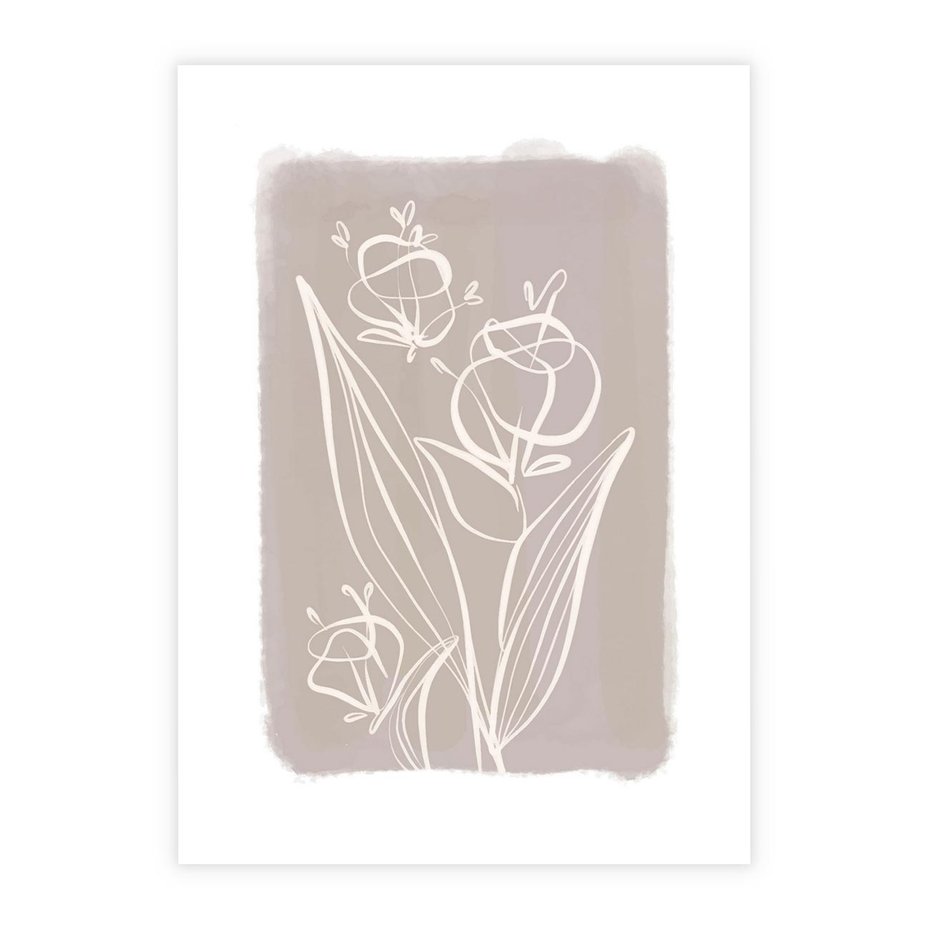 Plakat bez ramy 50x70 - Pastelowe Nastroje - nowoczesny subtelny plakat, beżowy