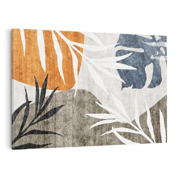 Obraz na płótnie 70x50 - Oddechy ciszy i ruchu - rzut liści palmy, monstery