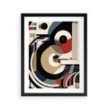 Plakat w ramie 40x50 - Wibracje Marzeń - abstrakcyjny obraz, geometryczne koła - rama czarna