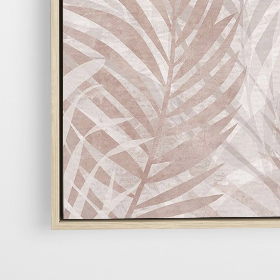 Obraz w ramie 50x70 - Pejzaż zaklętych uczuć - monochromatyczne, w odcieniach beżu - rama drewno