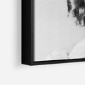Obraz w ramie 70x50 - Pyszny Deser - retro zdjęcie, czarno białe - rama czarna