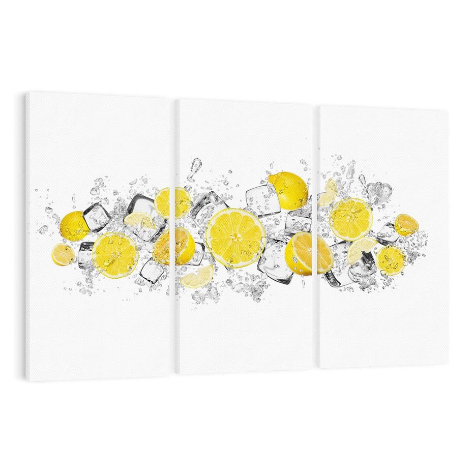 Obraz na płótnie 120x80 - Odkryj świeżość - lód, cytryny