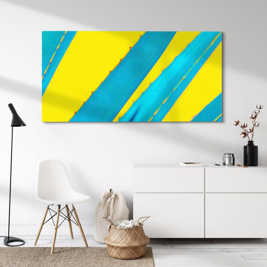 Obraz na płótnie 100x50 - Świeżość Natury - aloes, liście