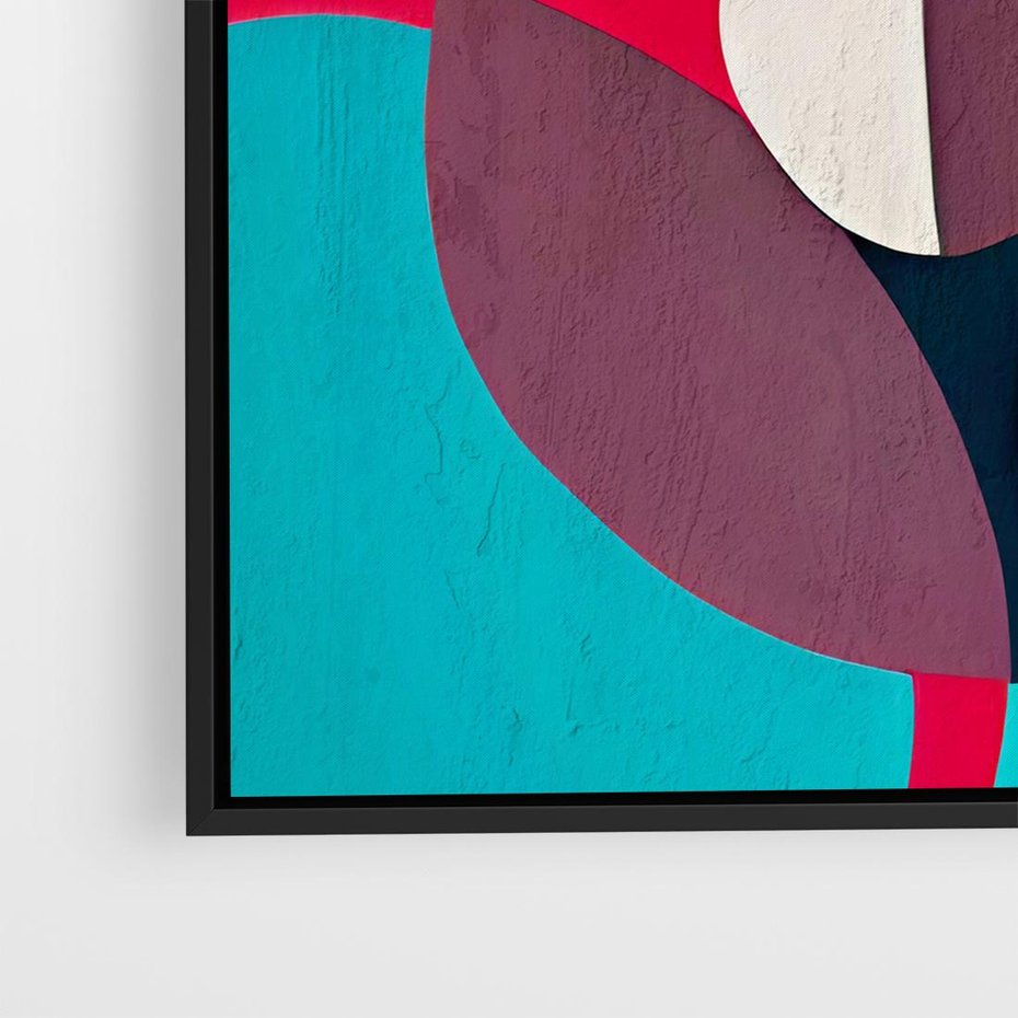 Obraz w ramie 50x50 - Kolorowe Odsłony Inspiracji - abstrakcyjny obraz, olejny - rama czarna