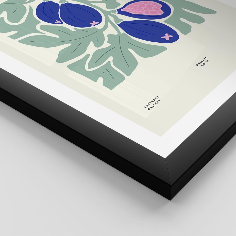 Plakat w ramie 50x70 - Symfonia Przestrzeni - figi, plakat - rama czarna