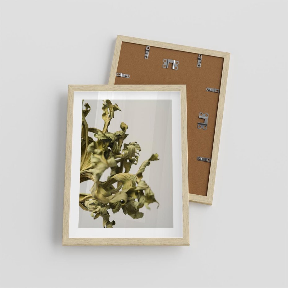 Plakat w ramie 30x40 - Odejście pory deszczowej - suche, trawy - rama drewno