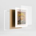 Plakat w ramie 40x50 - Autoportret van Gogha - van gogh, autoportret - rama biała