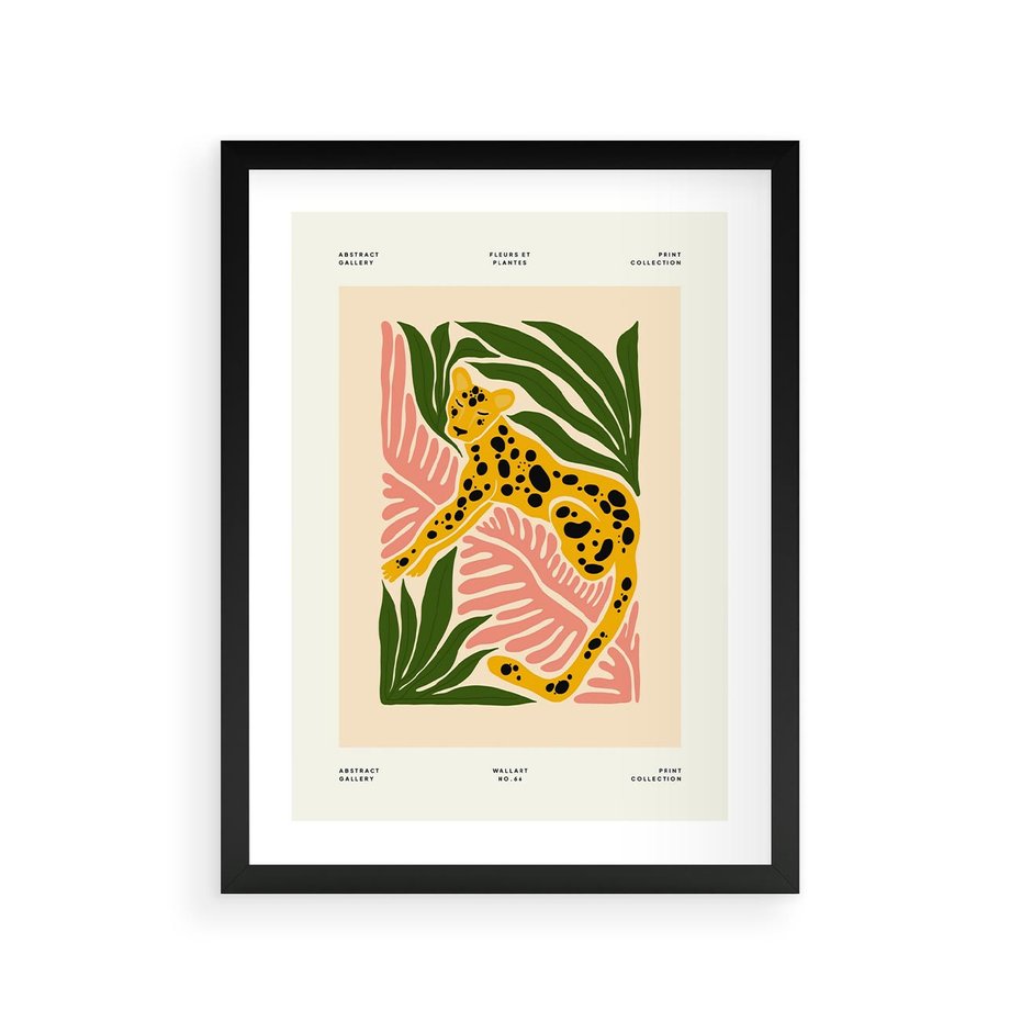 Plakat w ramie 30x40 - Rozkwitające Odbicia - nowoczesny plakat, gepard - rama czarna