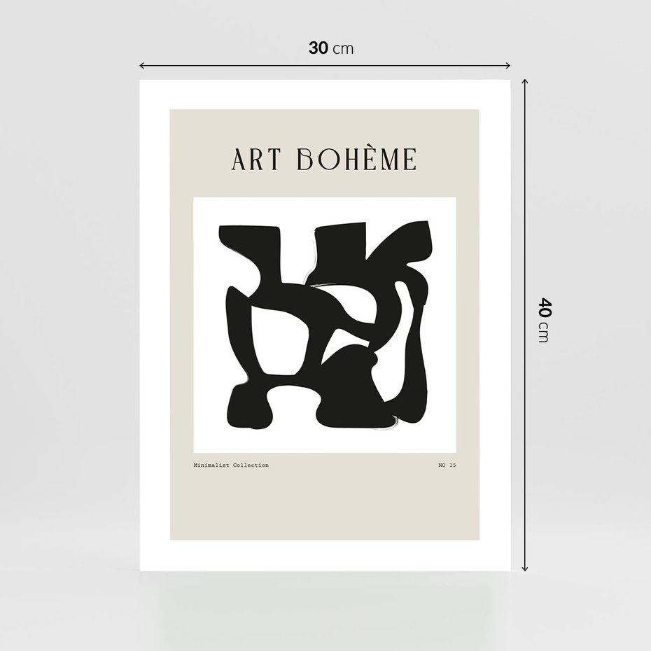 Plakat bez ramy 30x40 - Boho Szepty - boho plakat, minimalizm