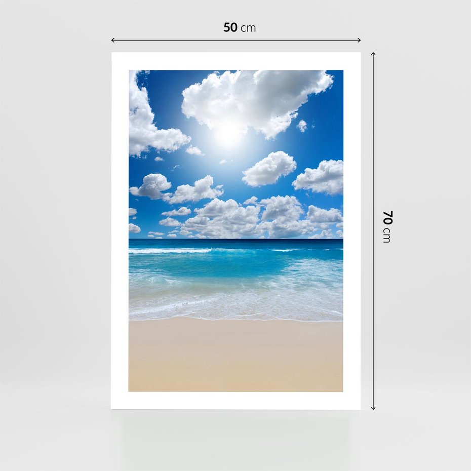 Plakat bez ramy 50x70 - Wakacyjna plaża - plaża, wakacje