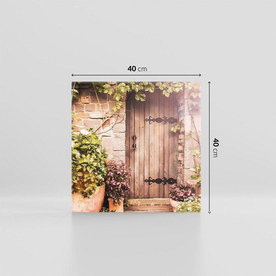 Obraz na płótnie 40x40 - Wyjątkowy Klimat - drzwi, stare