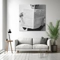 Obraz na płótnie 60x60 - Nowe Wiadomości - retro zdjęcie, czarno białe