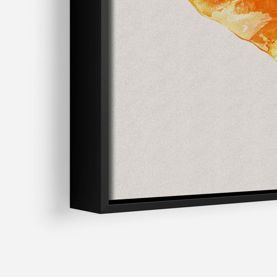 Obraz w ramie 100x70 - Energetyczne Indygo - retro, tropikalne liście - rama czarna