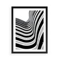 Plakat w ramie 50x70 - Nowoczesność w Monochromii - nowoczesna architektura, czarno białe zdjęcie - rama czarna