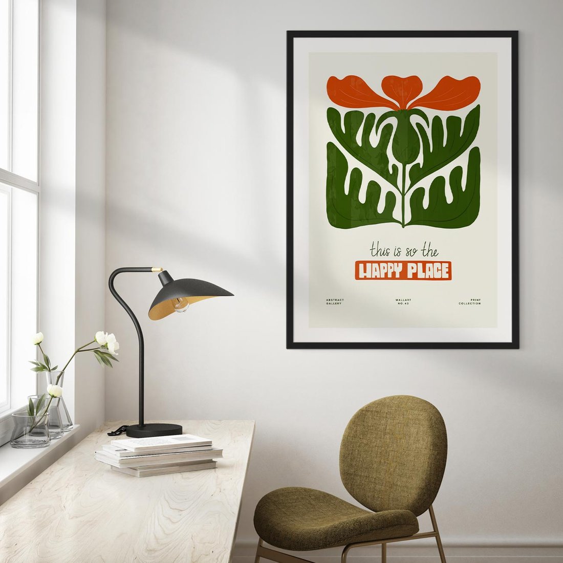 Plakat w ramie 40x50 - Rozkwitająca Gra - kwiaty, nowoczesny plakat - rama czarna