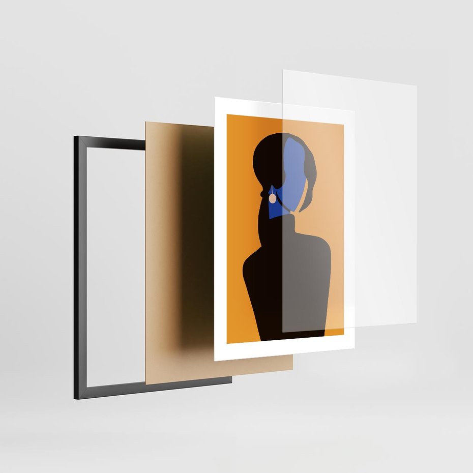 Plakat w ramie 30x40 - Transformacja Form - sztuka nowoczesna, plakat - rama czarna