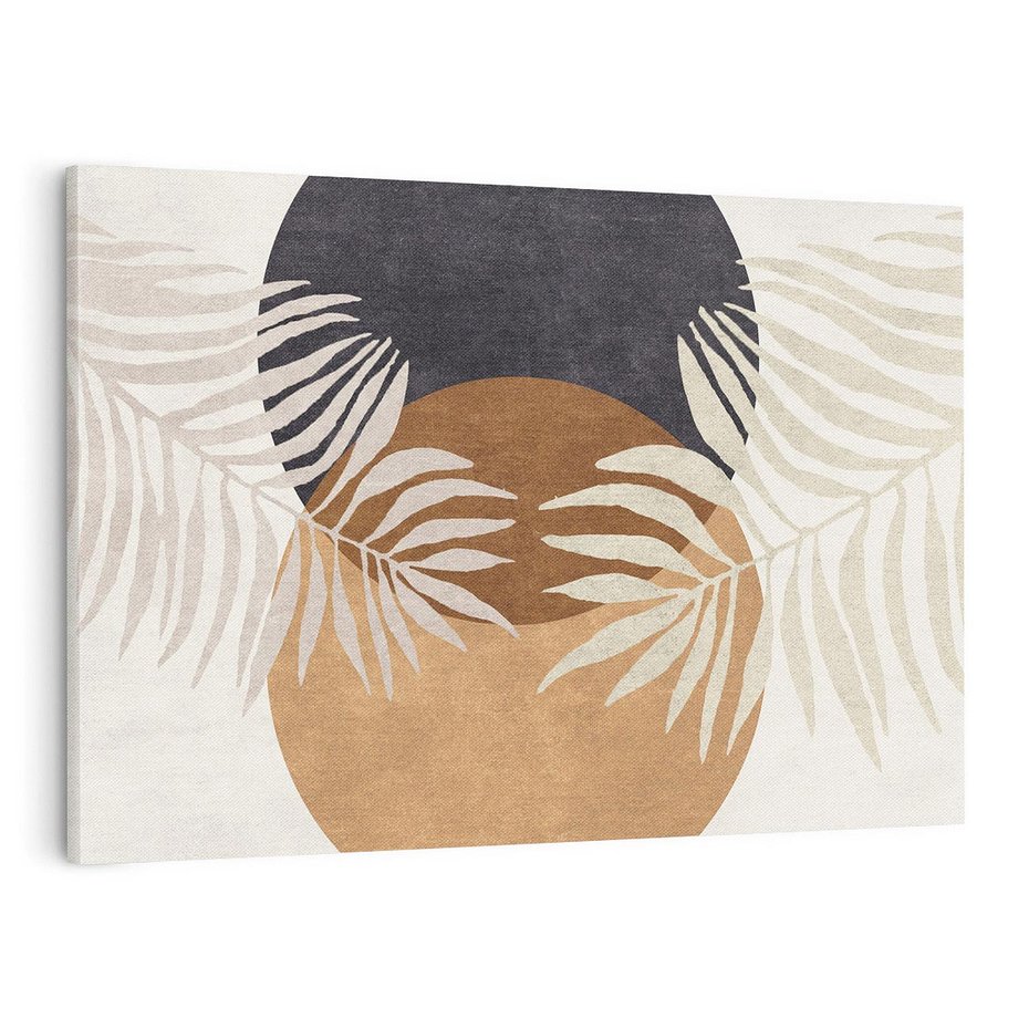 Obraz na płótnie 120x80 - Kompozycje ukrytych myśli - symetria, dwa koła po środku