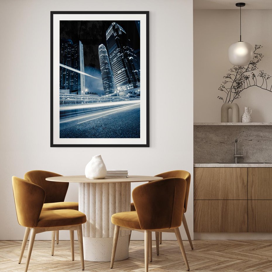 Plakat bez ramy 40x50 - Nocne pejzaże miasta - miasto, nocą