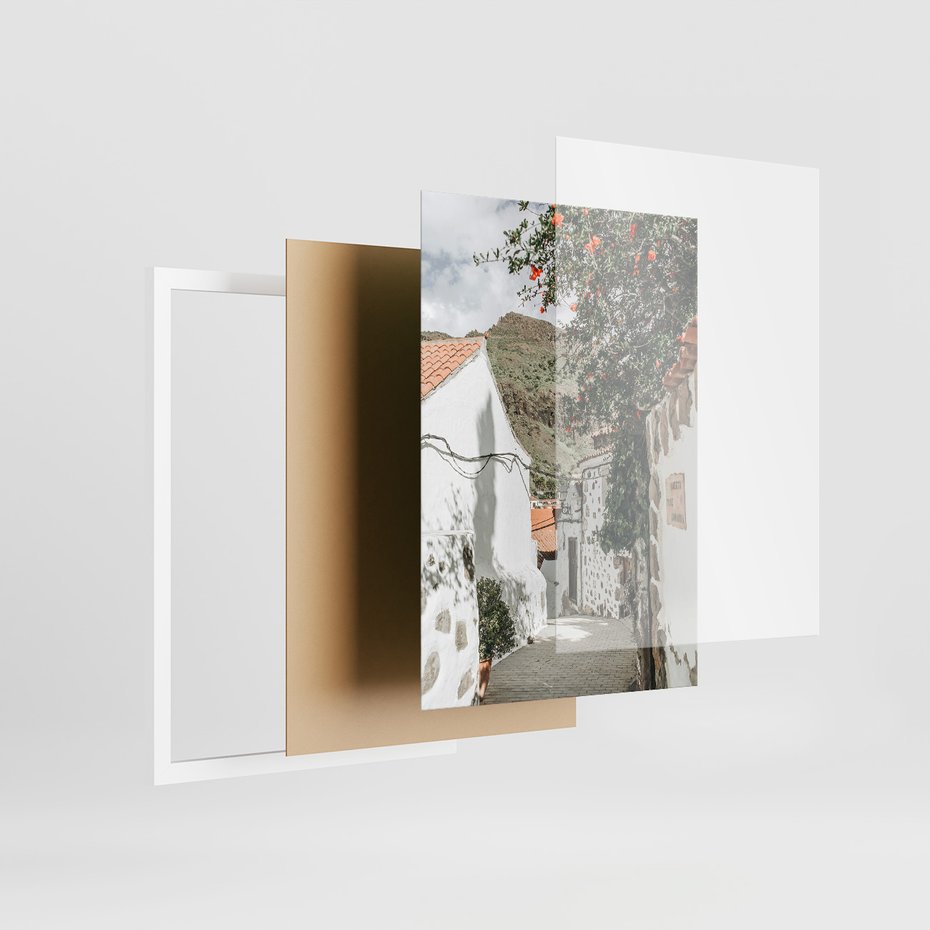 Zestaw obrazy w ramie 30x40 galeria - Włochy, południe, podróż, wakacje - rama biała