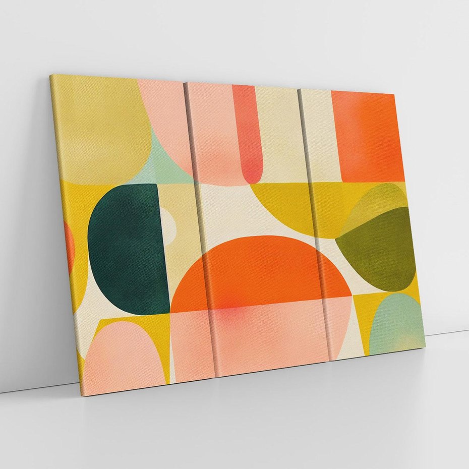 Obraz na płótnie 120x80 - Eklektyczne Oblicza - geometryczne kolorowe kształty, eksplozja kolorów