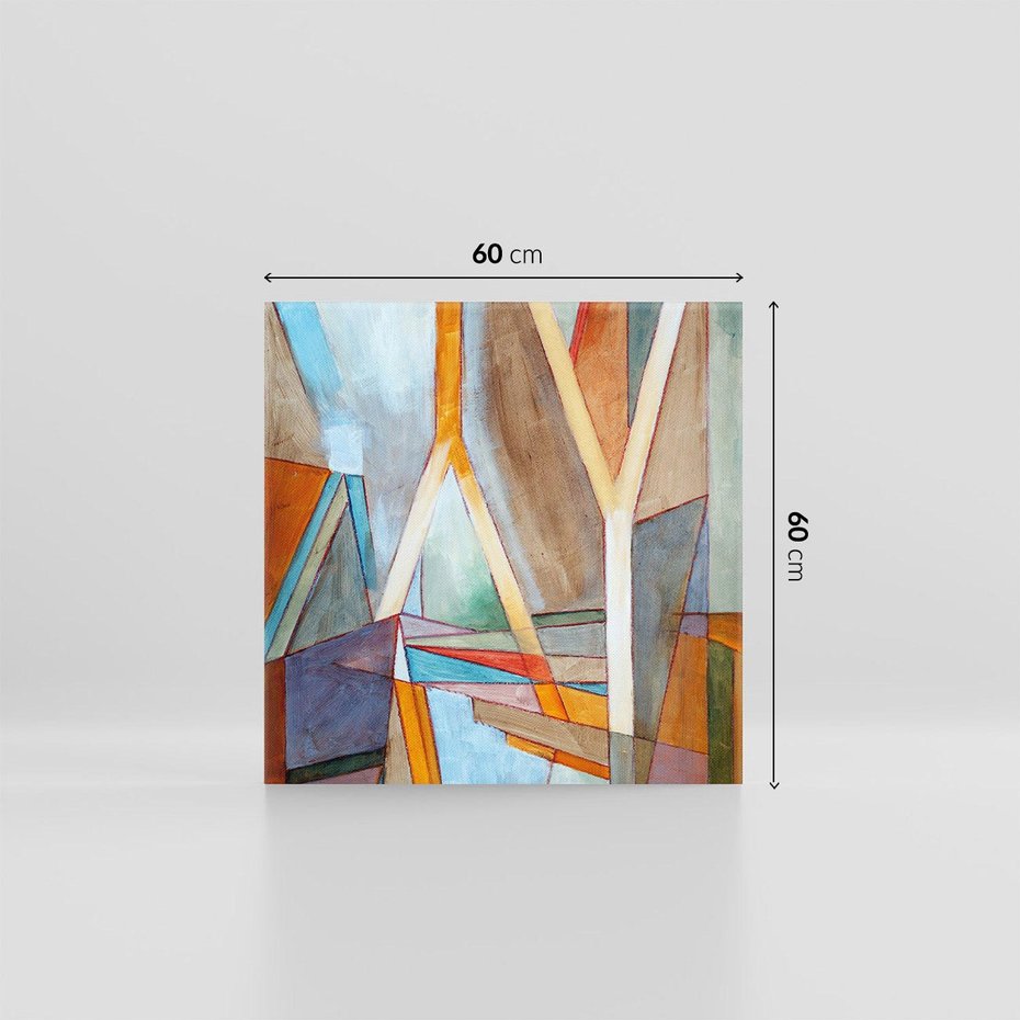 Obraz na płótnie 60x60 - Geometria abstrakcji - abstrakcja, geometria