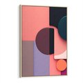 Obraz w ramie 50x70 - Przenikanie przestrzeni czasu - abstrakcja, geometria - rama drewno