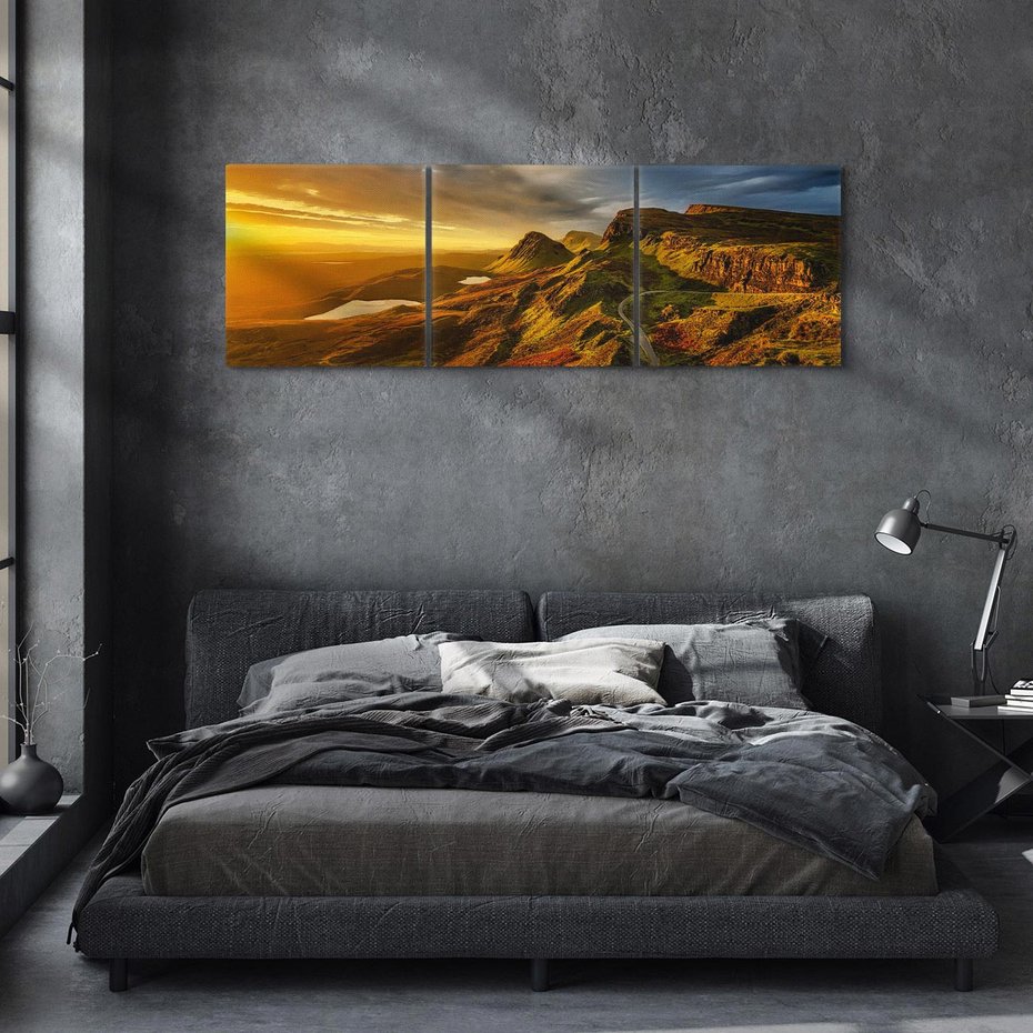 Obraz na płótnie 120x40 - Idylla górskiego krajobrazu - krajobraz, góry