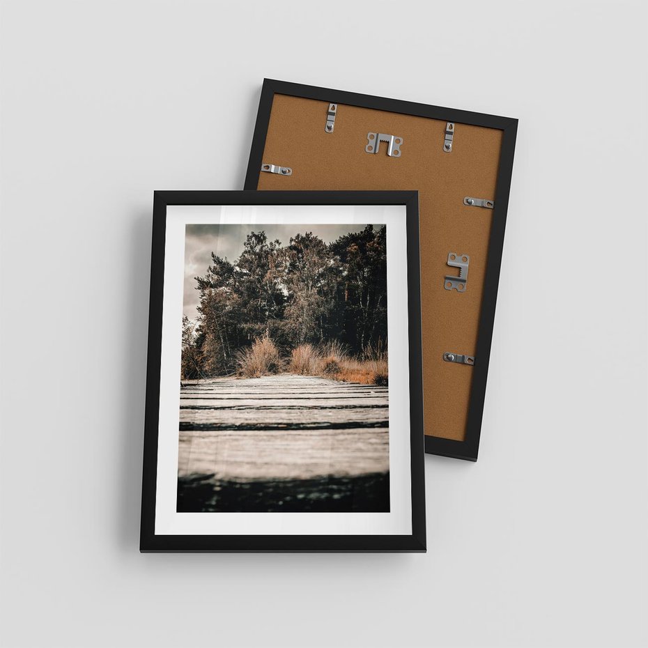 Plakat w ramie 30x40 - Fotografia w Ciepłych Barwach - odcienie brązu, fotografia - rama czarna