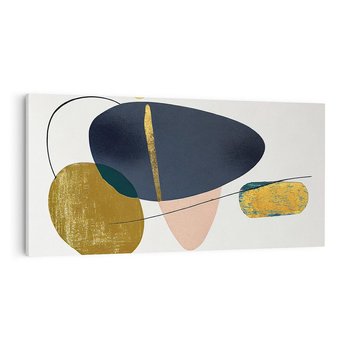 Obraz na płótnie 120x60 - Złoto Granatu - abstrakcyjne plamy koloru, złoto
