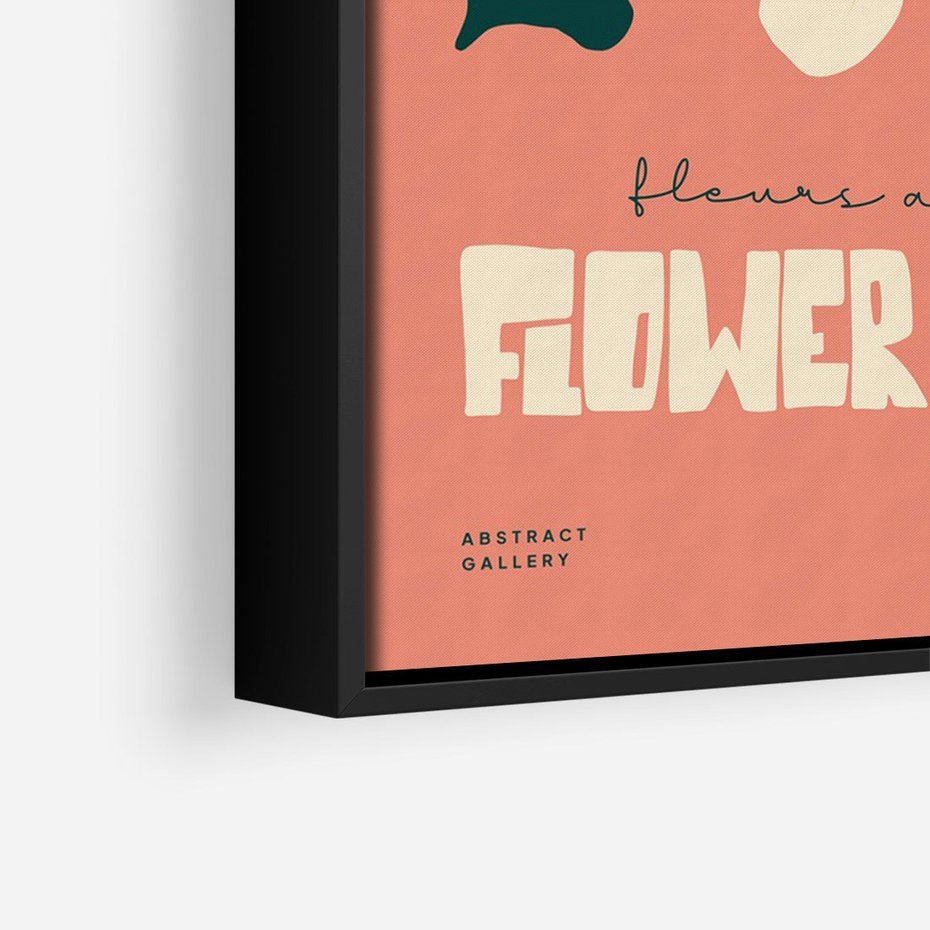 Obraz w ramie 50x70 - Szkicowane Kolorowe Uczucia - kwiatowa kompozycja, minimalizm - rama czarna