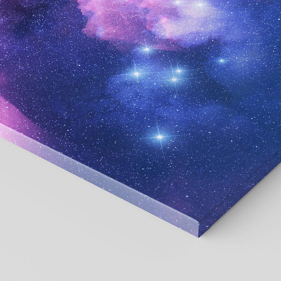 Obraz na płótnie 70x100 - Mityczna podróż - kosmos, jednorożec