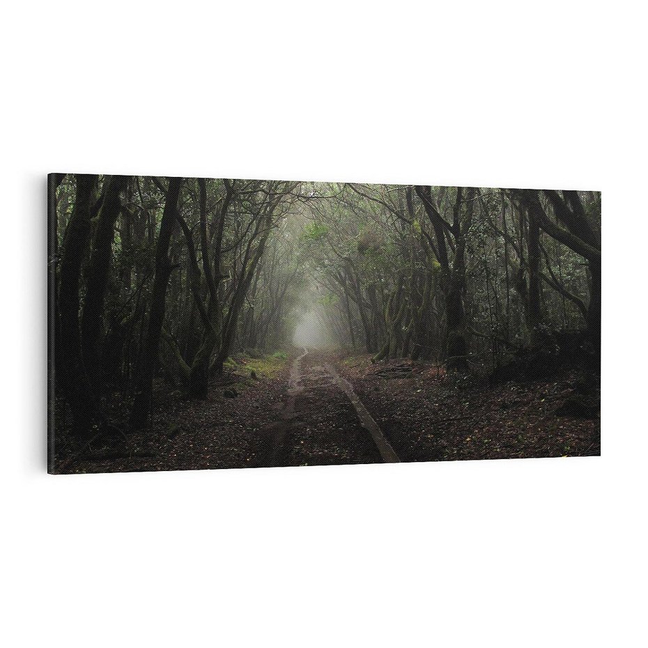 Obraz na płótnie 120x60 - Urok Drogi - las, droga