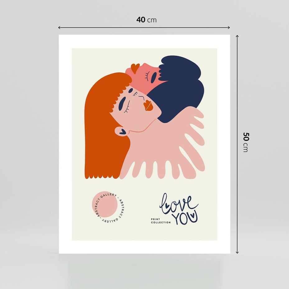 Plakat bez ramy 40x50 - Rondo melancholii - para zakochanych, graficzny obraz