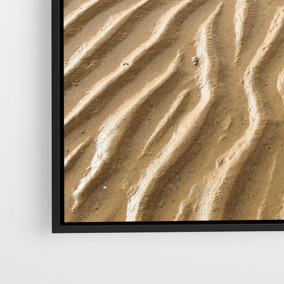 Obraz w ramie 50x50 - Piasek i Nieskończoność - pustynia, piasek - rama czarna
