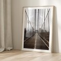 Plakat w ramie 40x50 - Nowoczesna Linia - most, nowoczesna - rama drewno