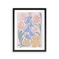 Plakat w ramie 30x40 - Minimalistycznie i Pastelowo - pastelowe kwiaty, na beżowym tle - rama czarna