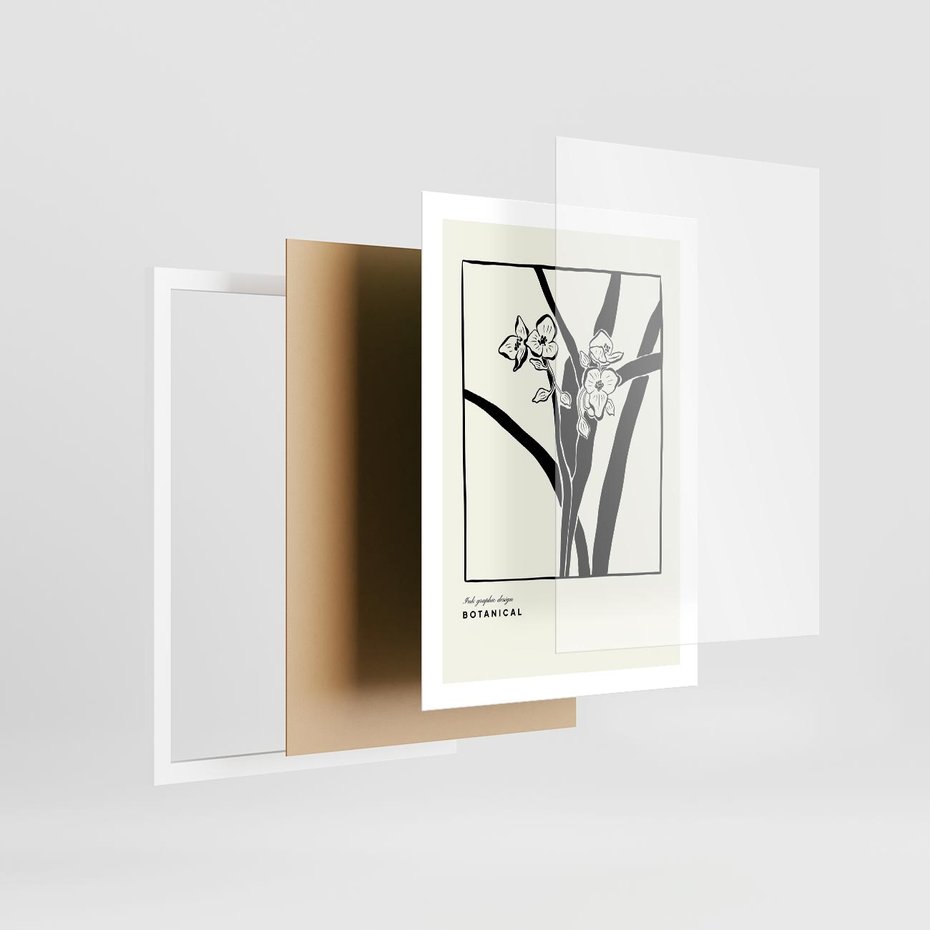 Plakat w ramie 50x70 - Symfonia kwiatowej ekspresji - kwiat, grafika - rama biała