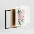 Plakat w ramie 50x70 - Kwiatowe Nastroje - kwiat, sztuka nowoczesna - rama czarna